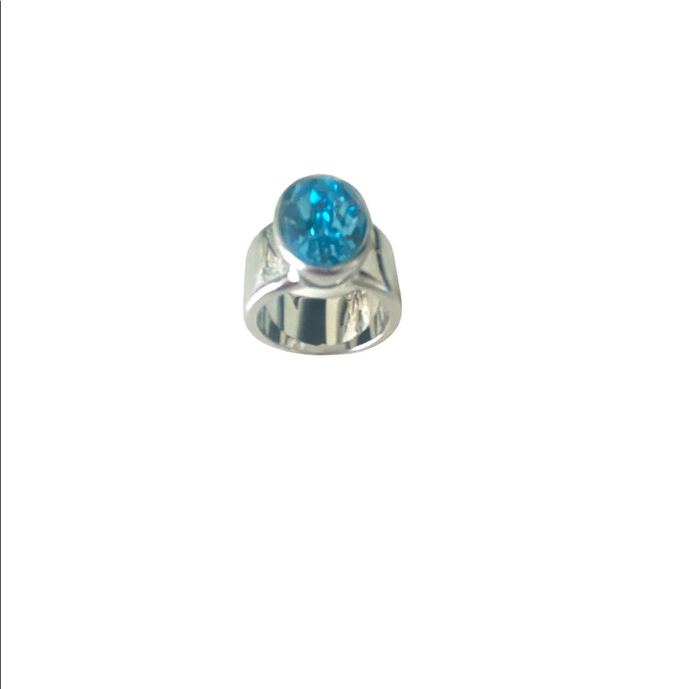 Silver Ring with Blue Stone